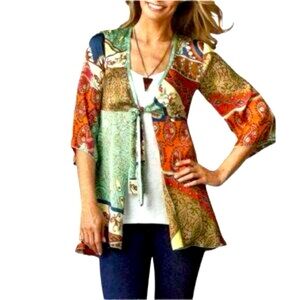 Cabi Patchwork Silky Kimono